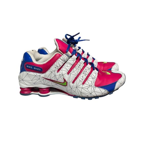 Nike Shox Womens NZ NikeID Pink Blue White Running Shoes Sz 9W Rare Custom 2011 - Picture 1 of 12